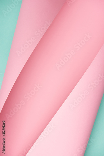 beautiful creative abstract pink and turquoise paper background