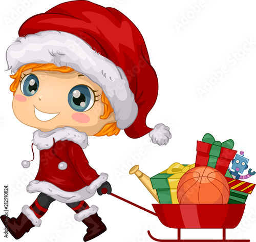Kid Boy Xmas Gifts Illustration