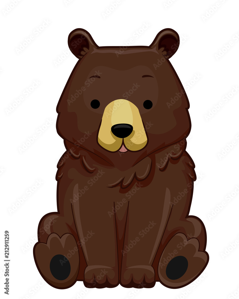 Bear Sit Illustration Bear Sit Illustration