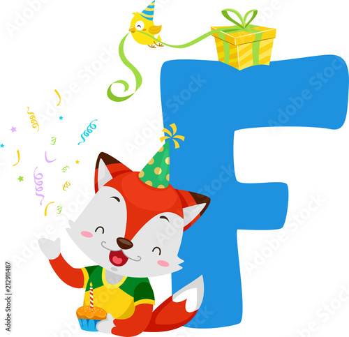 Fox Birthday Alphabet Illus...