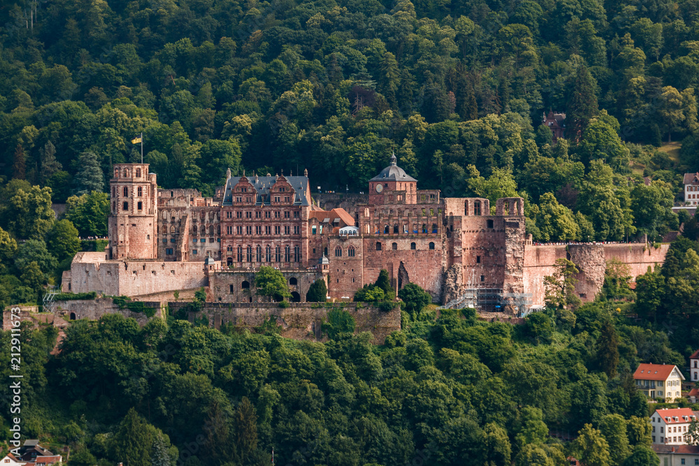 Das Schloss (Schlossruine) in Heidelberg, Baden Württemberg, Deutschland