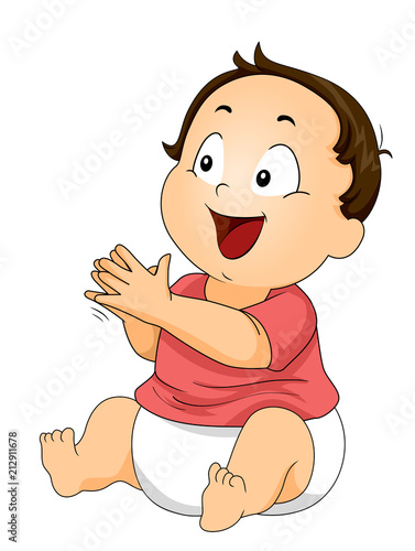 Toddler Boy Clap Illustration