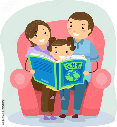 Stickman Kid Girl Family Ge...
