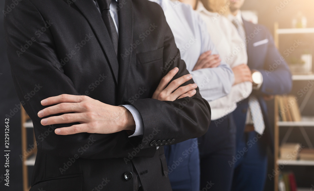 Fototapeta premium Confident business team standing in office