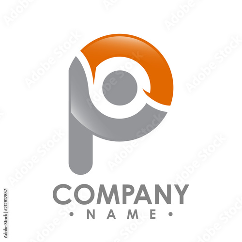 Business corporate letter p logo design vector. Colorful letter p logo vector template. Letter p logo for technology.