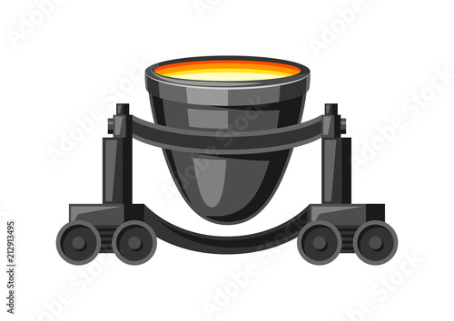 Metallurgical trolley illustration.