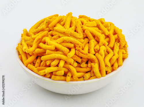 Indian Salted Food Gathiya photo