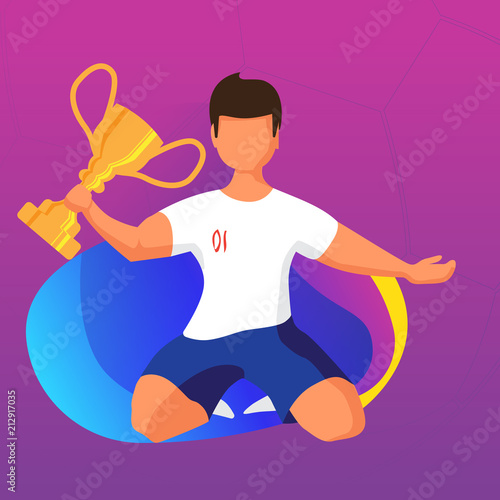 The winning team with the cup.