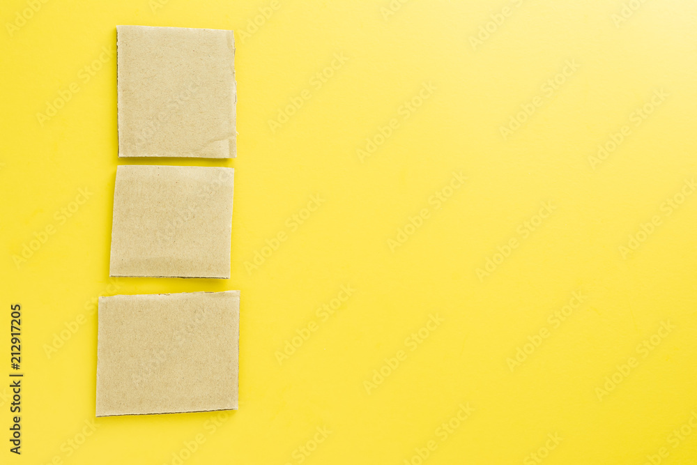 Reuse note paper from Crate paper on yellow background. Reuse note paper from Crate paper on yellow background.
