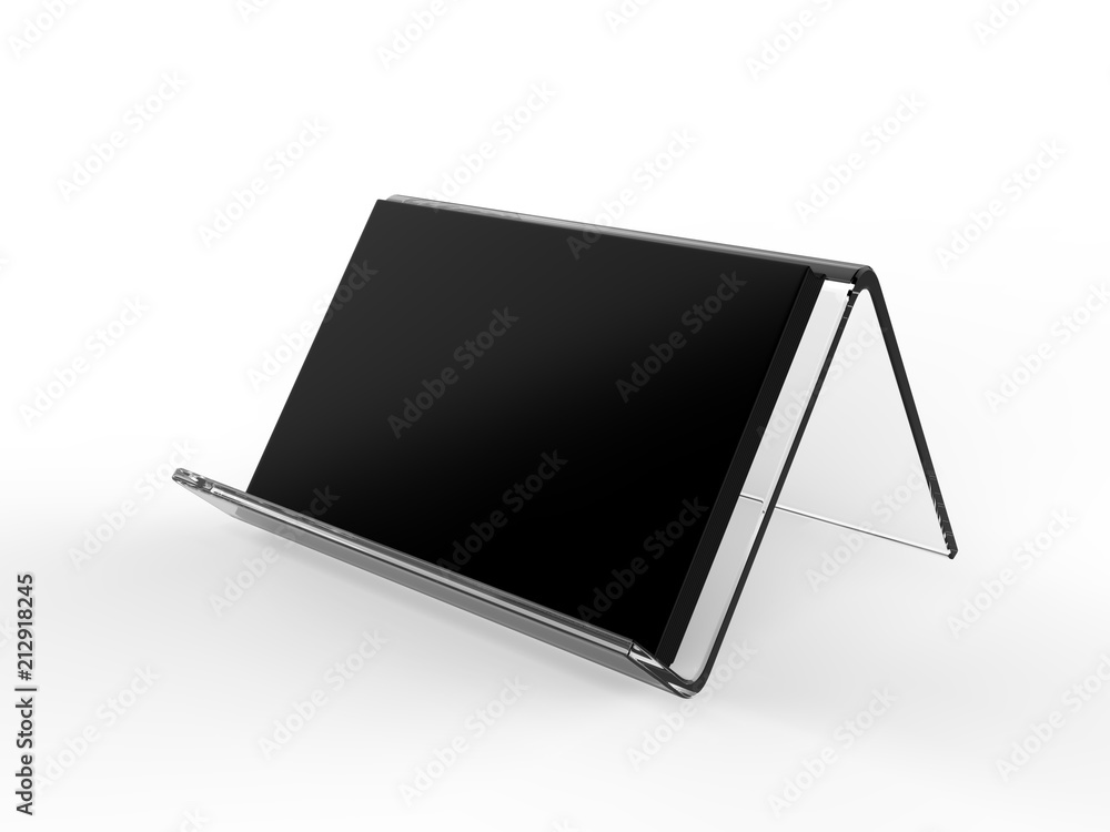 Visiting card holder with blank visiting cards. 3d render illustration. Visiting card holder with blank visiting cards. 3d render illustration.