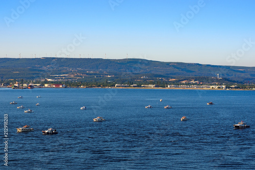 Leisure fishing boats in Dardanelles (Canakkale strait) © Oleksii Fadieiev