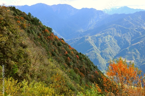 Beautiful Landscape and clouds in Autumn in Hehuan Mountain, Nantou, Taiwan
