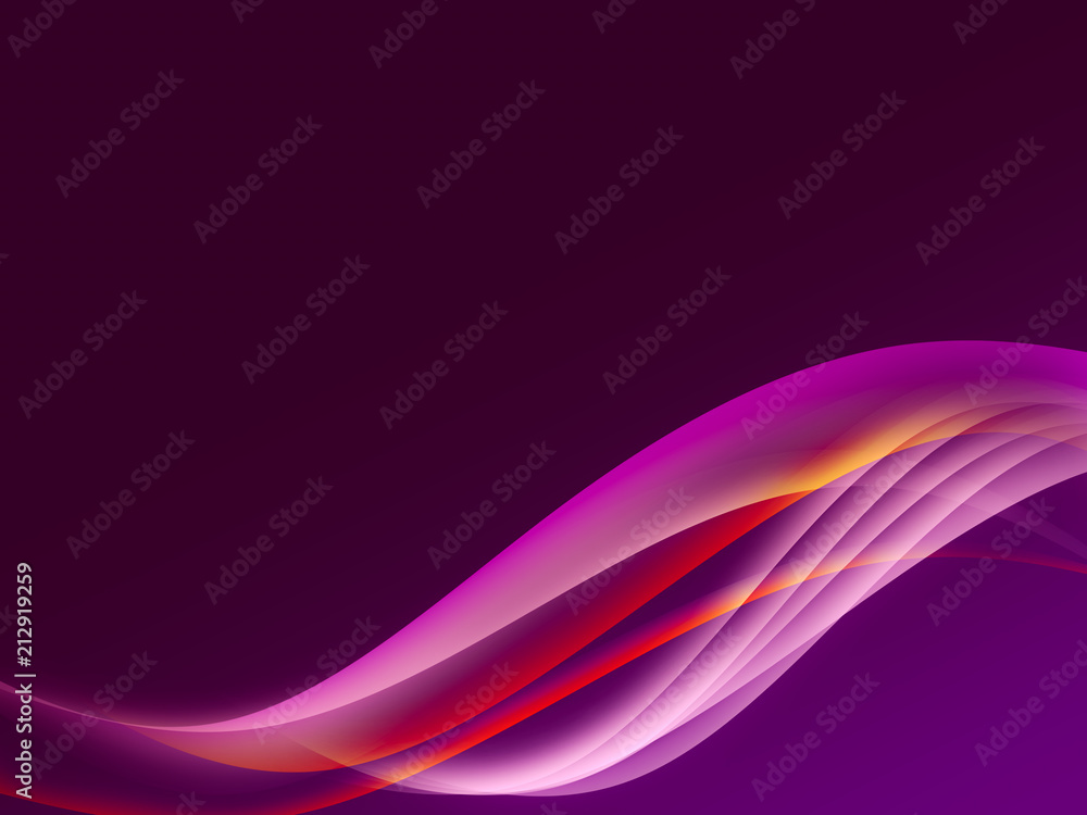 Abstract header color wave design element with purple lighting effect. Purple line and wave. Abstract header color wave design element with purple lighting effect. Purple line and wave.