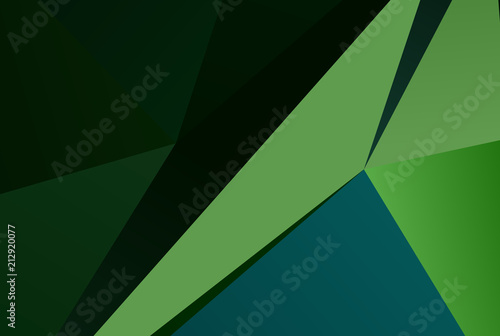 Green background with triangles Simple geometric background with gradient shapes. Triangles of different scale, size and shape