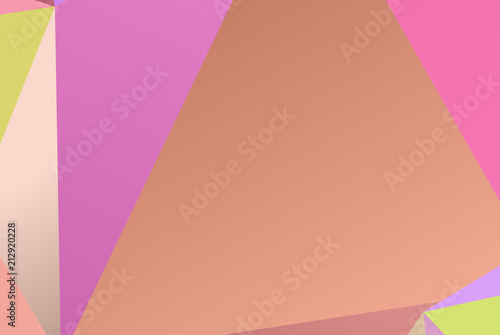 Colorful background with triangles Simple geometric background with gradient shapes. Vector illustration Triangles of different scale, size and shape