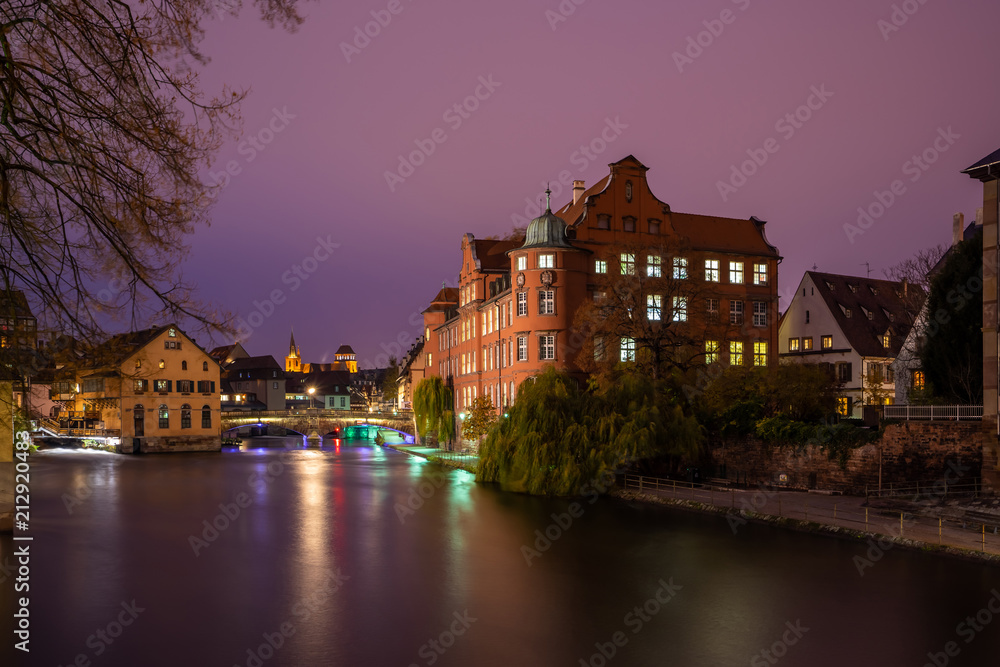 Naklejka premium Strasbourg Alsace France. Traditional half timbered houses