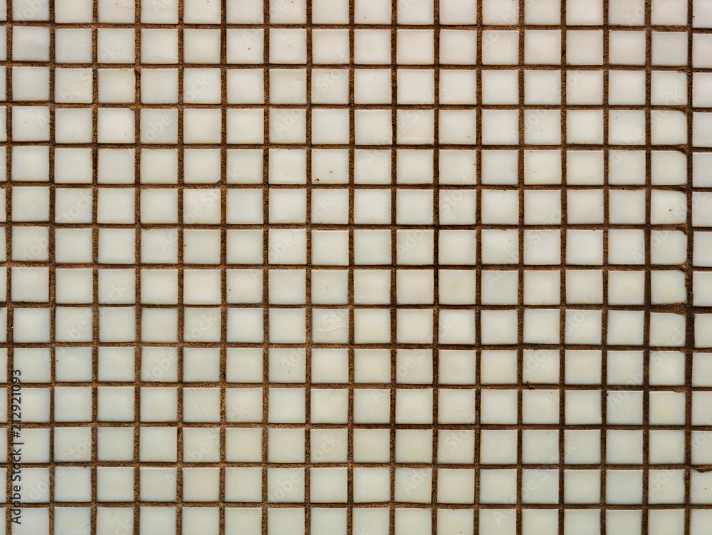 Texture of white mosaic on the wall. Mockup. Background Texture of white mosaic on the wall. Mockup. Background