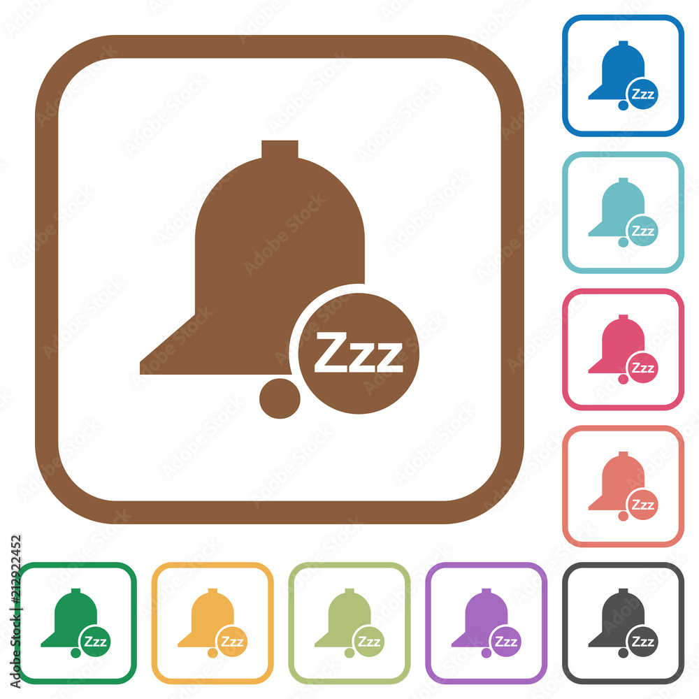 Reminder snooze simple icons Reminder snooze simple icons