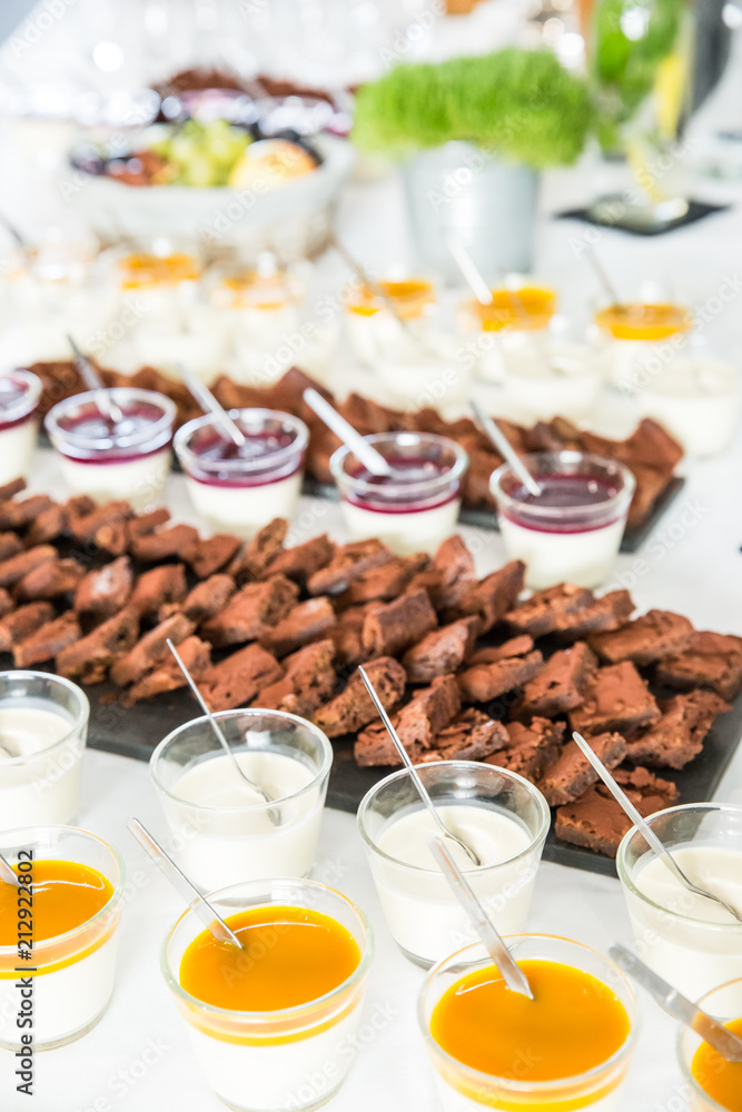 Sweet Desserts on Buffet Table at Corporate Event