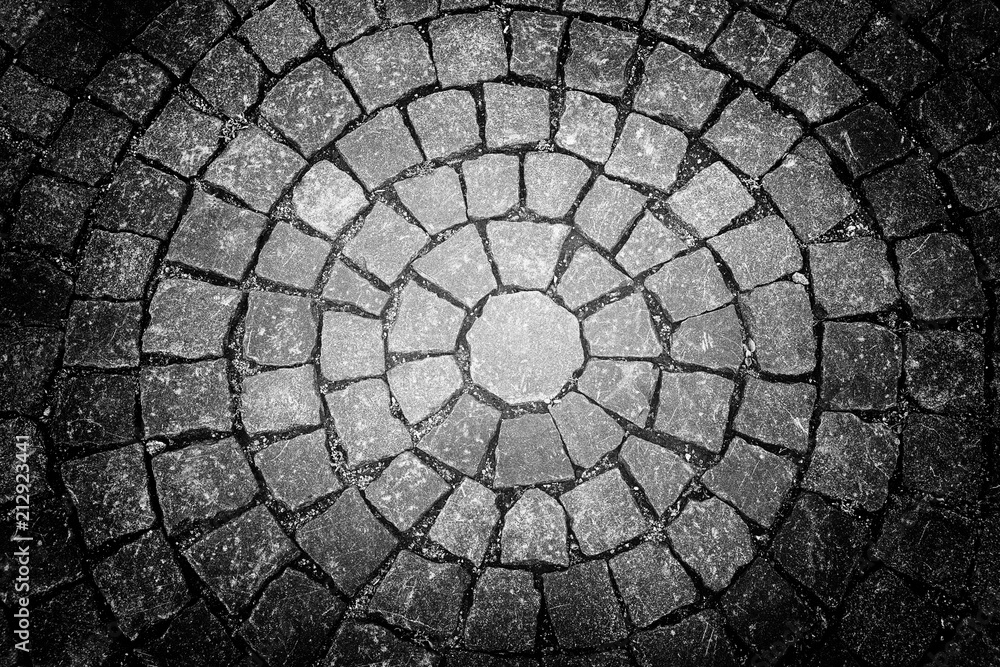 Old  square  paved  with  cobblestones