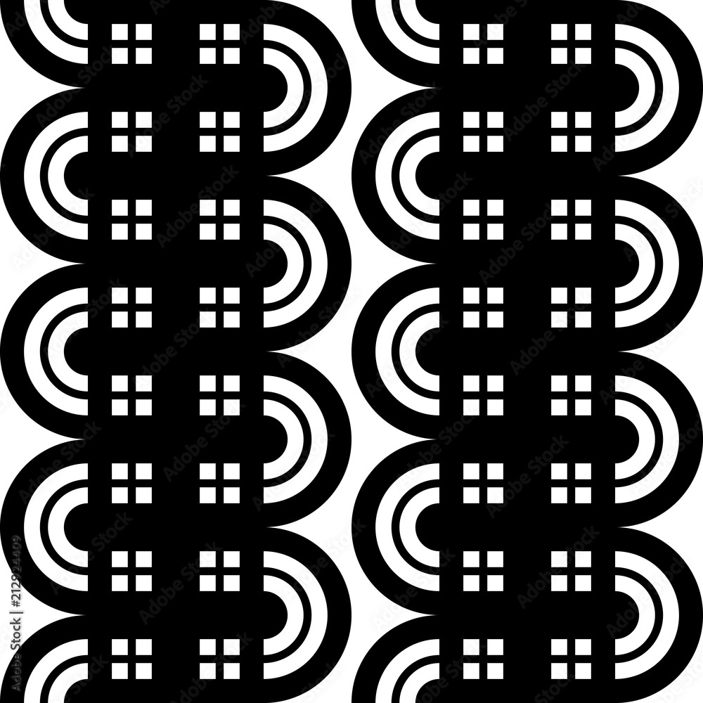 Obraz premium Design seamless monochrome waving pattern
