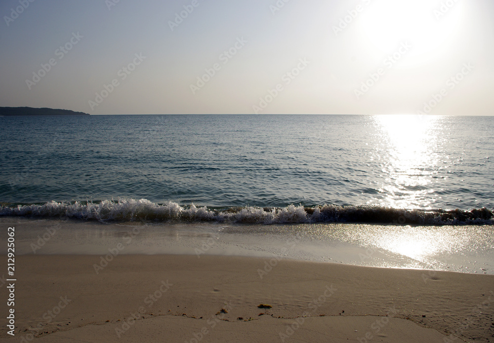 sunset on beach sunset on beach