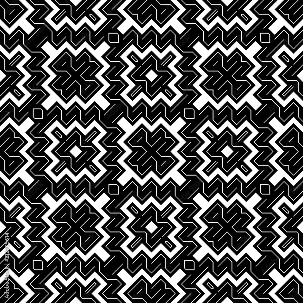 Design seamless monochrome geometric pattern Design seamless monochrome geometric pattern