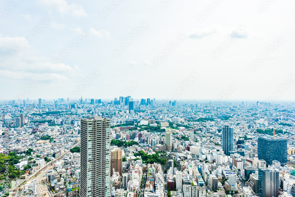 東京の都市風景 Tokyo city skyline in Ikebukuro , Japan