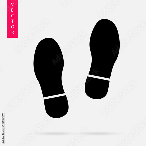 Imprint soles shoes icon.shoes print icon.vector