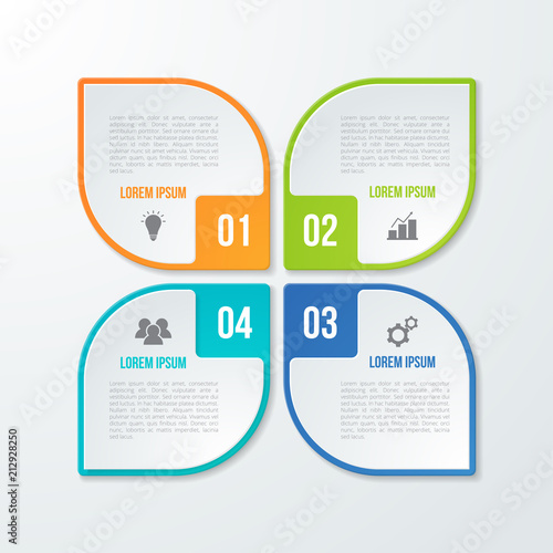 Infographic template for business, education, web design, banners, brochures, flyers, diagram, workflow, timeline. Vector illustration.