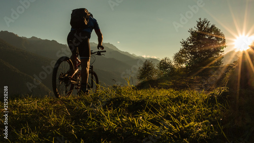 Mountain Biking at Sunset