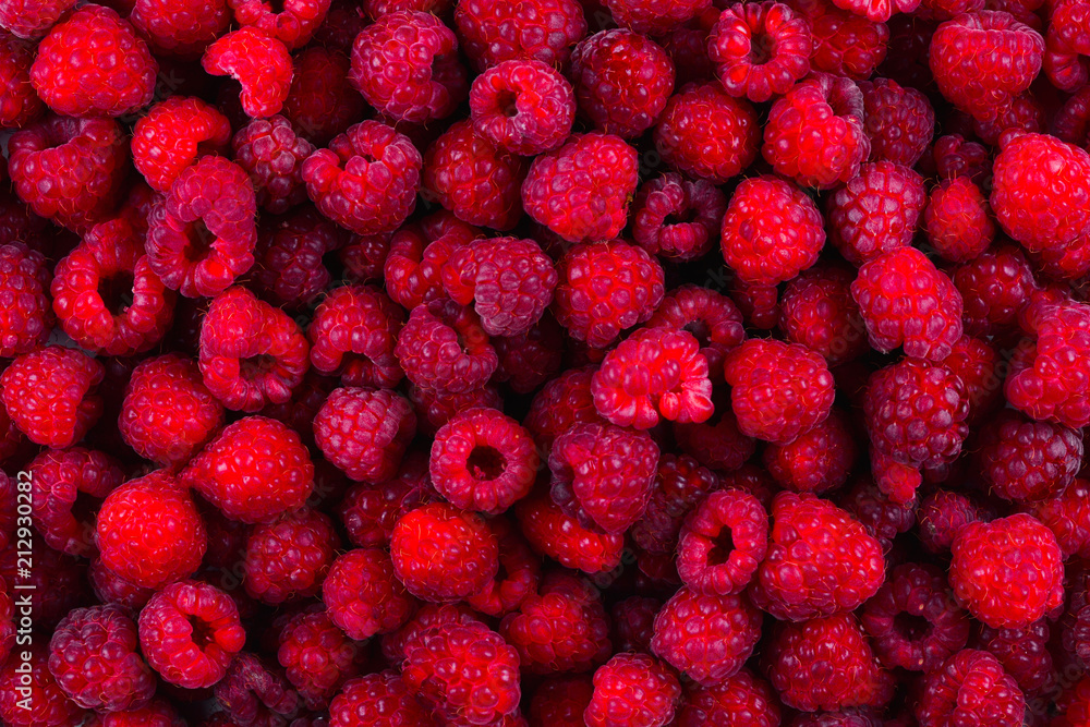 Fresh raspberries background. Closeup photo, top view. Fresh raspberries background. Closeup photo, top view.