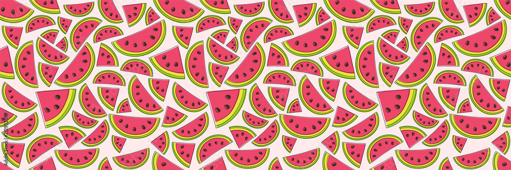 Concept of summer background with watermelons. Vector. Concept of summer background with watermelons. Vector.