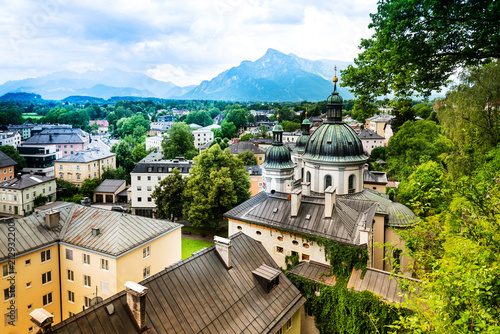 Antique building view in Old Town Salzburg, Austria