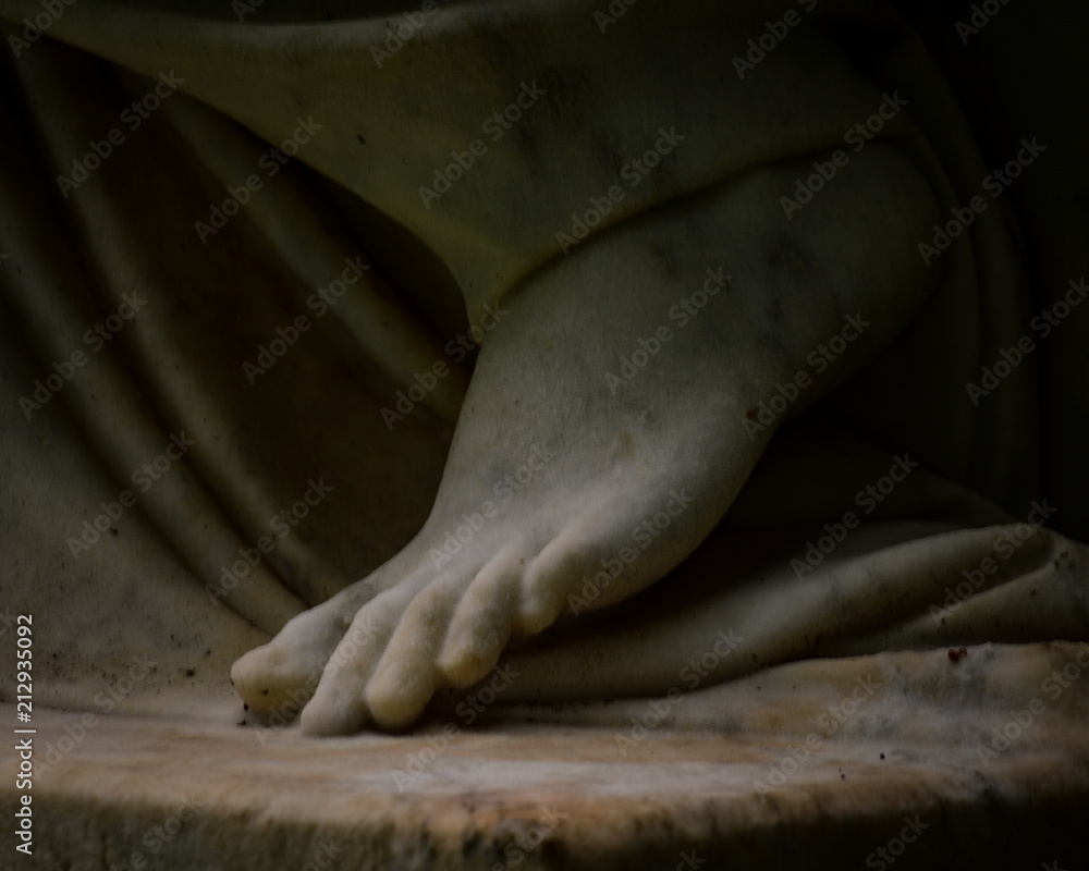 Cemetery Statue Foot Cemetery Statue Foot