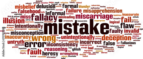 Mistake word cloud