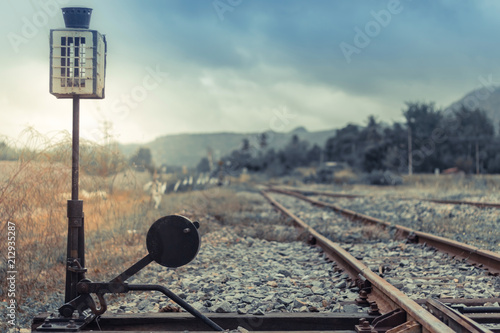 The Old train tracks used since World War II -Shallow depth of f