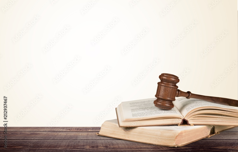 Books and justice wooden gavel Books and justice wooden gavel