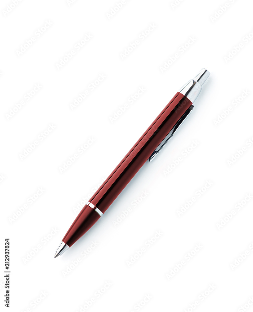 Red pen isolated on white background Red pen isolated on white background