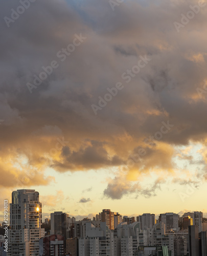 Large buildings in the big city and a beautiful sunset, Brazil South America, MORE OPTIONS IN MY PORTFOLIO 