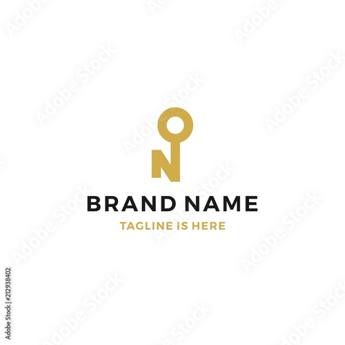 n letter key logo vector icon © gaga vastard
