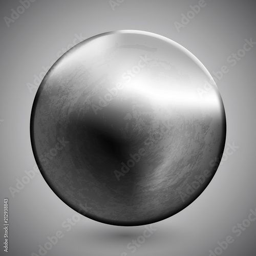 Metal Button Icon Template Texture Realistic