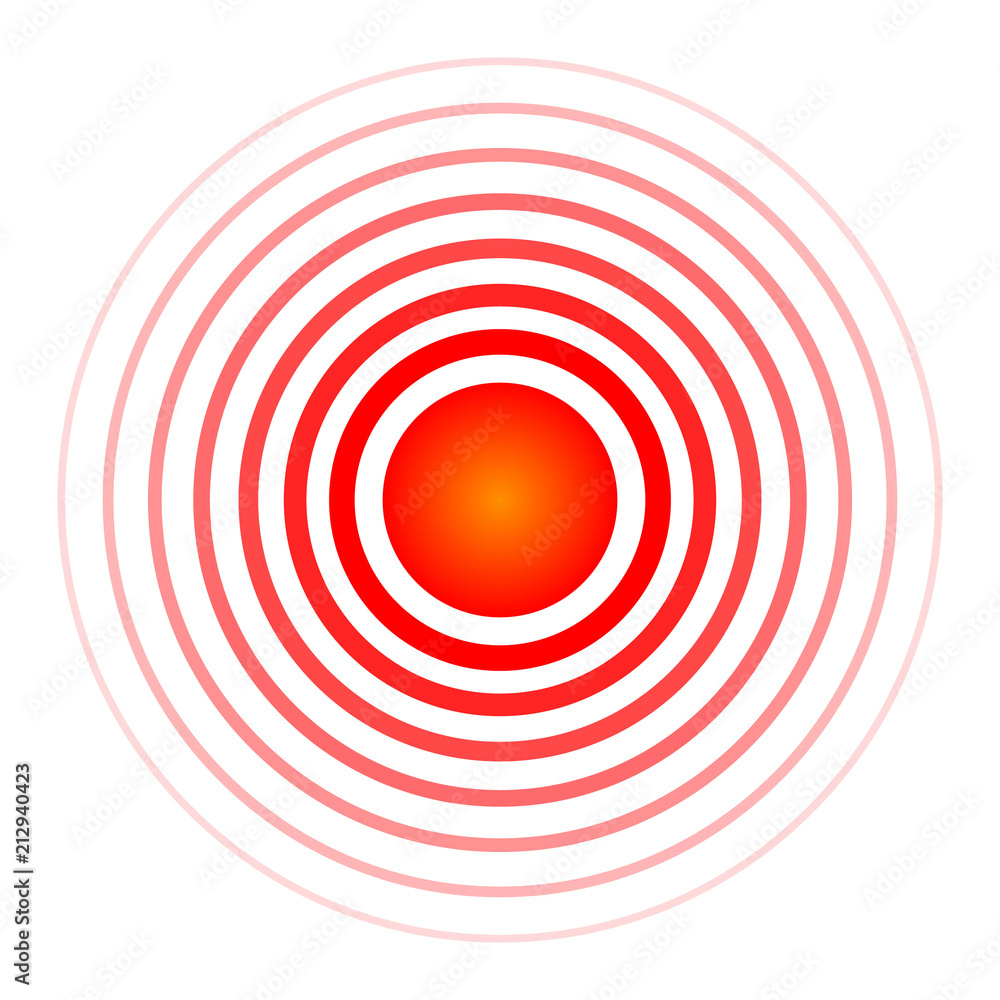 Creative vector illustration of pill target spot symbol, medical painkiller drug icon isolated on transparent background. Art design red pain circle. Abstract ache analgetic remedy medicine element Creative vector illustration of pill target spot symbol, medical painkiller drug icon isolated on transparent background. Art design red pain circle. Abstract ache analgetic remedy medicine element
