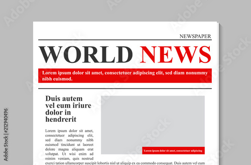 Creative vector illustration of daily newspaper journal, business promotional news isolated on transparent background. Art design mockup template. Abstract concept graphic typographic print element