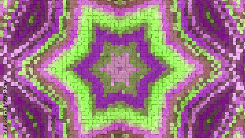 Abstract complex pattern from a mosaic. Dynamic bright transforming and pulsating composition. Ideal abstract background for any presentations. Looped Abstract complex pattern from a mosaic. Dynamic bright transforming and pulsating composition. Ideal abstract background for any presentations. Looped