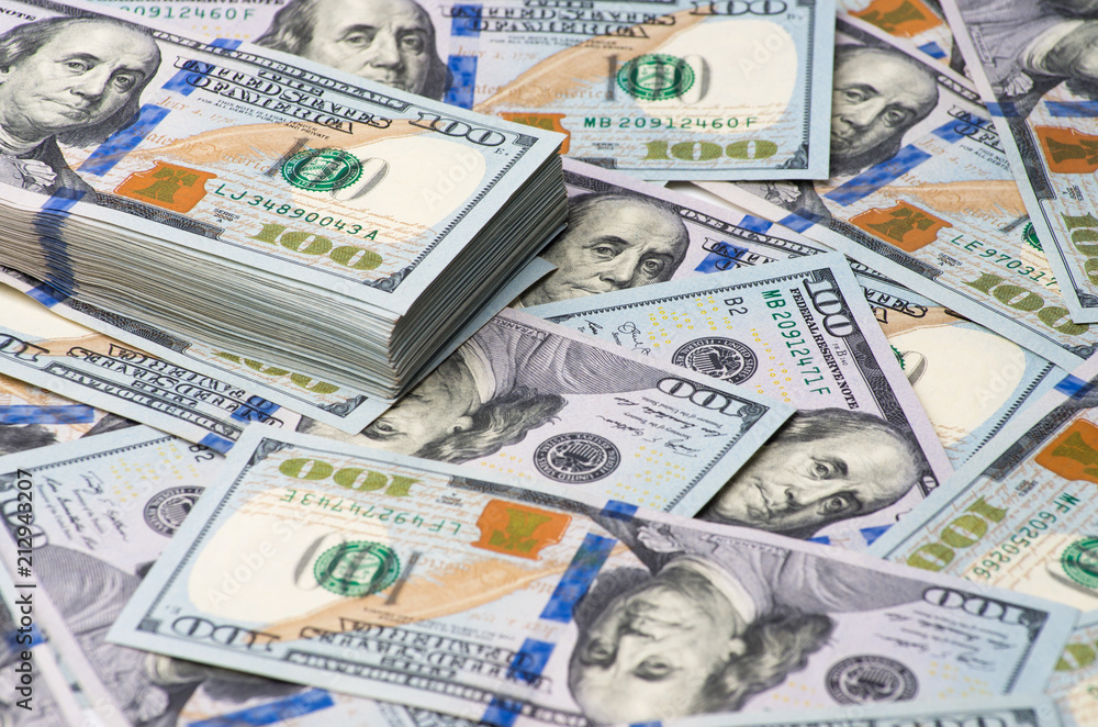 Background of 100 dollar bills Background of 100 dollar bills