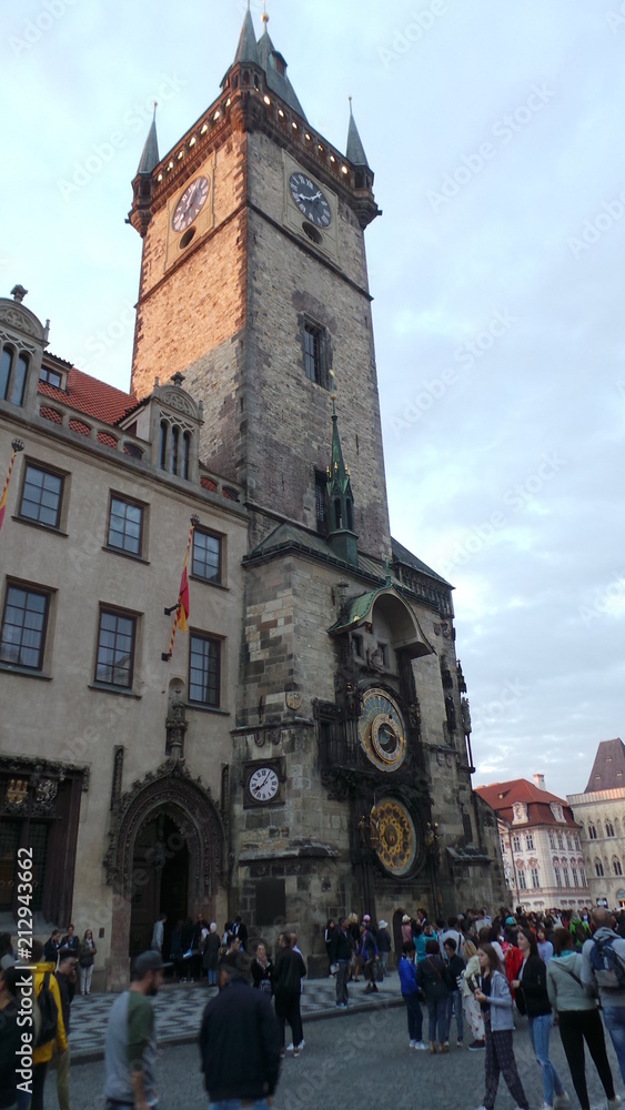 Tramonto, Torre dell'Orologio. Praga