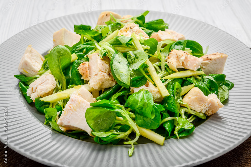 salad with chicken grilled with lettuce salad with chicken grilled with lettuce