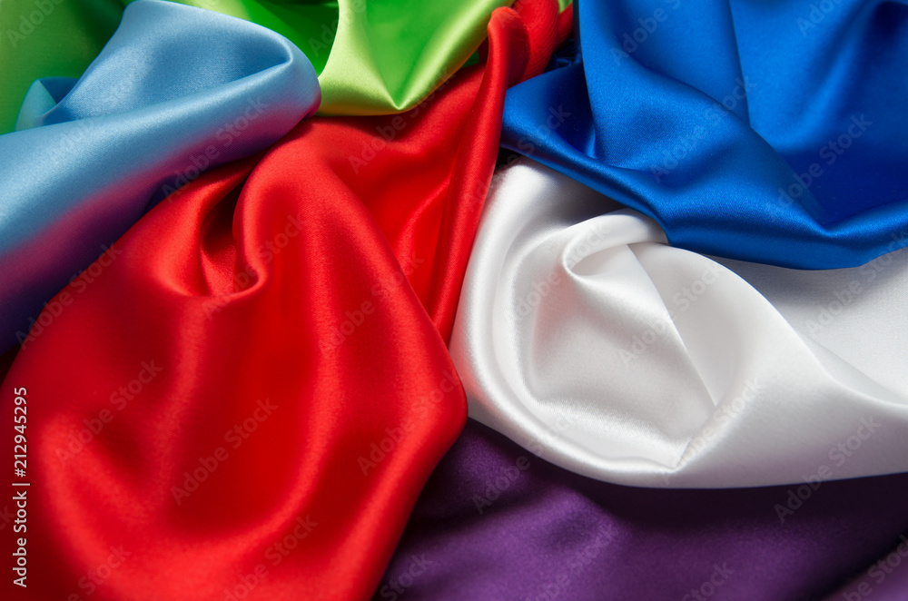 heap of cloth fabrics, close up heap of cloth fabrics, close up