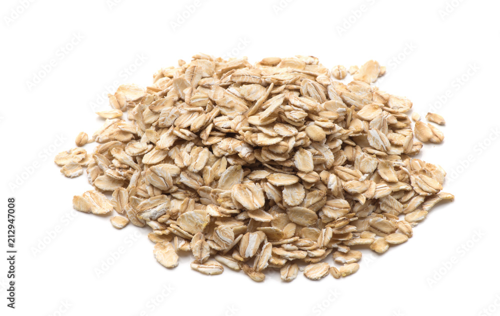 pile of oatmeal isolated on white background pile of oatmeal isolated on white background